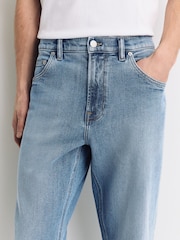 Light Blue Denim Straight Fit Jeans - Image 6 of 11