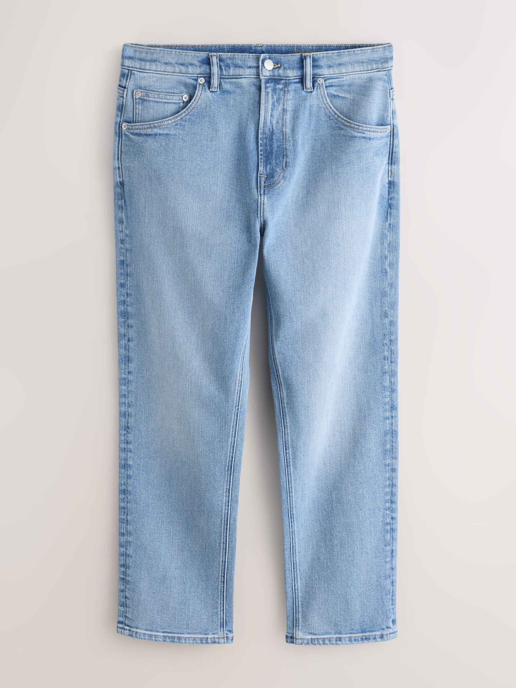 Buy Light Blue Denim Straight Fit Jeans from Next USA