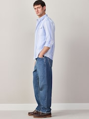 أزرق داكن - قياس انسيابي - جينز - صورة 5 من 6