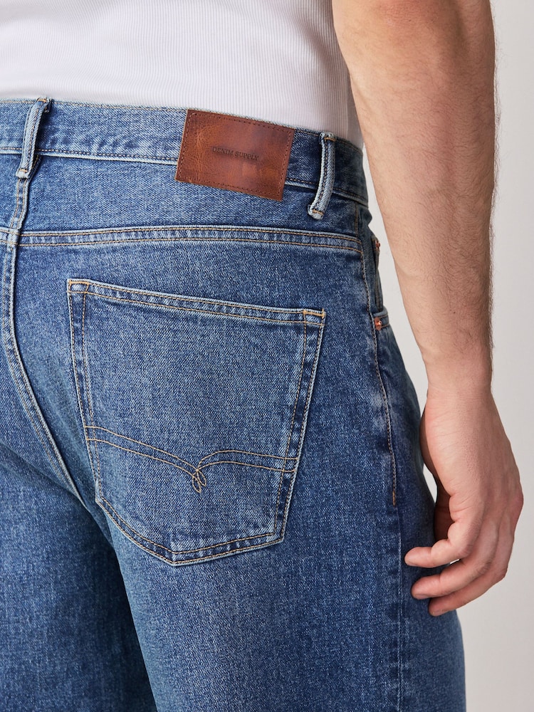 أزرق داكن - قياس انسيابي - جينز - صورة 6 من 6