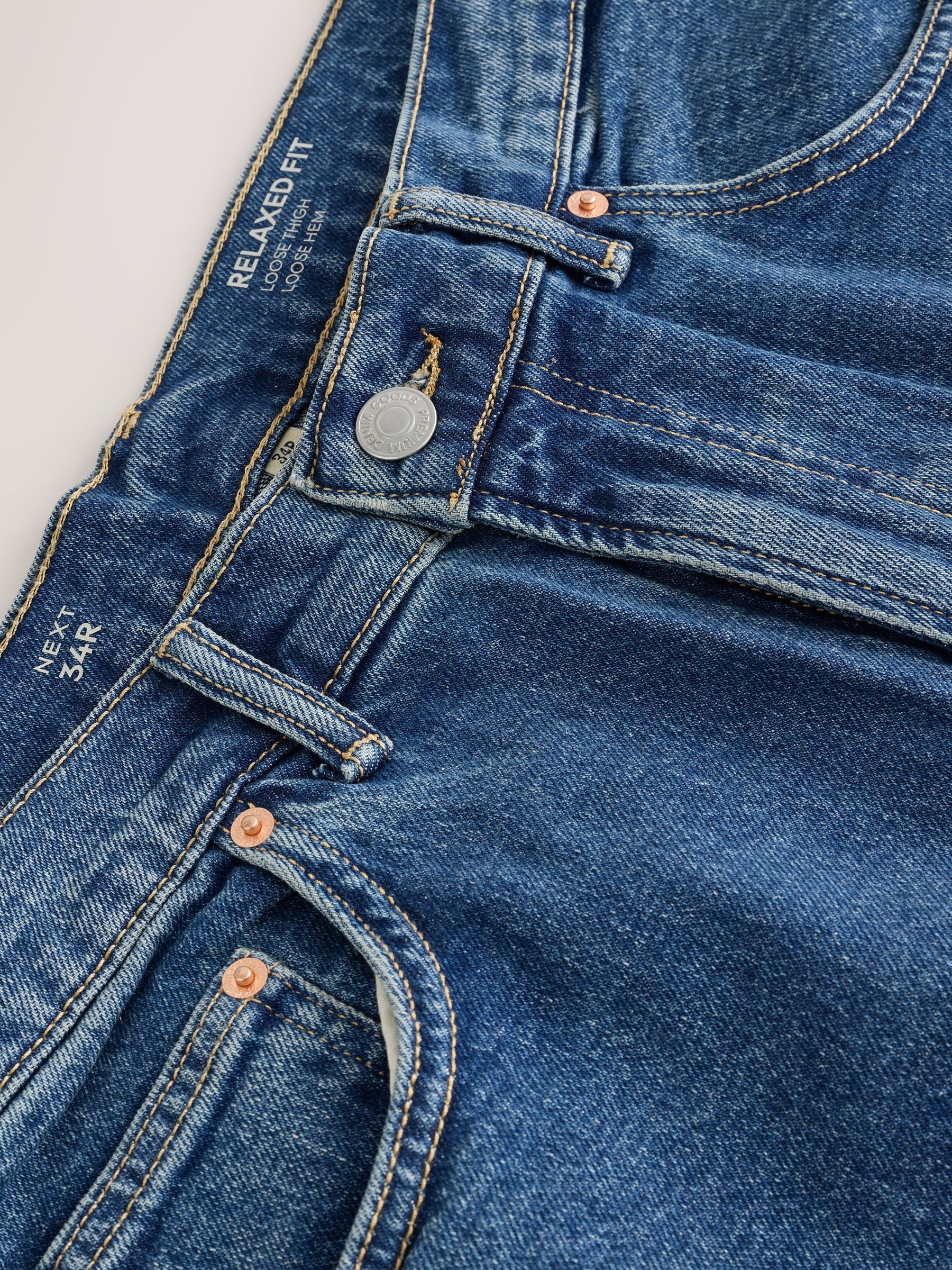 Buy Blue Denim Relaxed Fit Jeans from Next USA