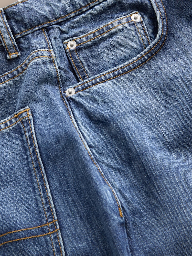 Mid Blue Denim Barrel Fit Signature Ultra Soft Touch Denim Jeans - Image 10 of 10 Mid Blue Denim Barrel Fit Signature Ultra Soft Touch Denim Jeans - Image 10 of 10