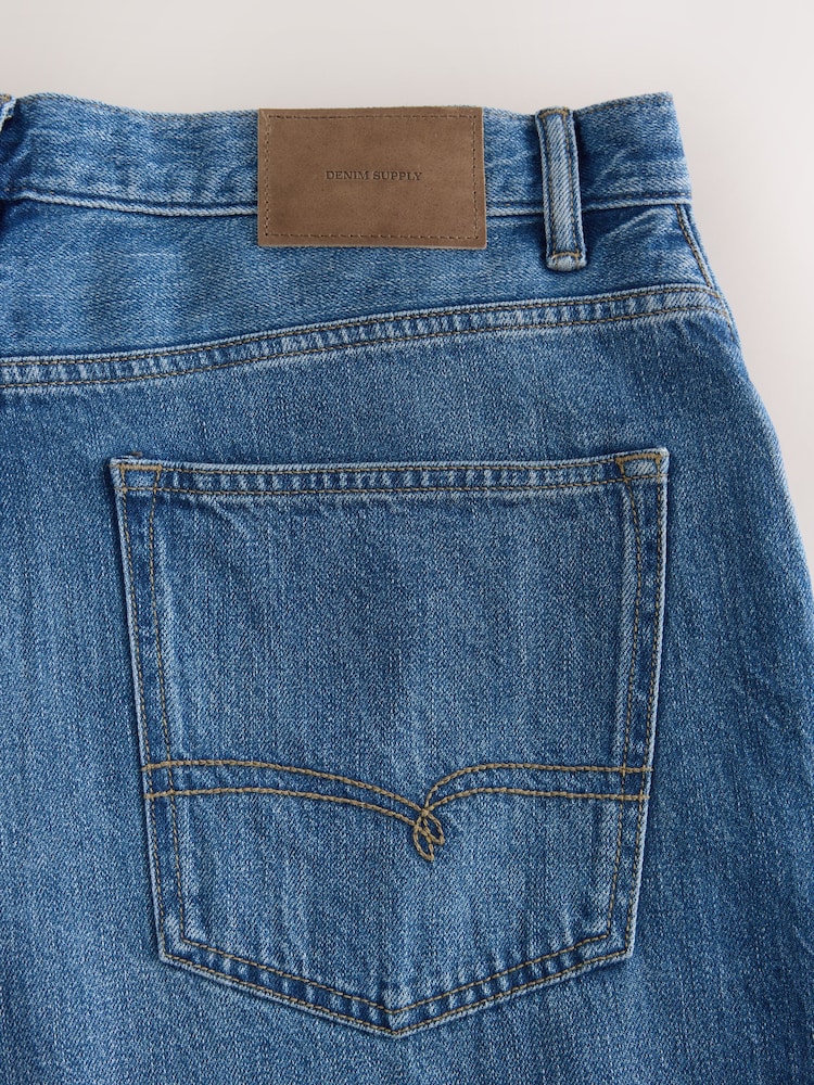 Mid Blue Baggy Fit Lightweight Jeans - Image 12 of 12 Mid Blue Baggy Fit Lightweight Jeans - Image 12 of 12