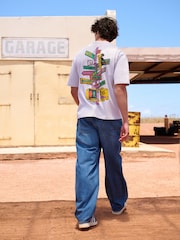 Mid Blue Baggy Fit Lightweight Jeans - Image 6 of 7