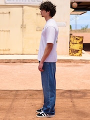 Mid Blue Baggy Fit Lightweight Jeans - Image 7 of 7