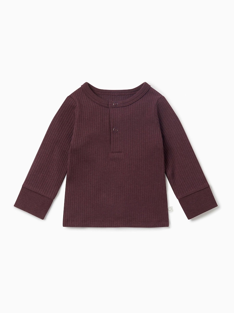 MORI Purple Supersoft Ribbed Pyjamas Set - Image 2 of 6 MORI Purple Supersoft Ribbed Pyjamas Set - Image 2 of 6