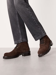 Whistles Suede Lace Up Boots - Imagem 1 de 4