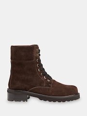 Whistles Suede Lace Up Boots - Imagem 2 de 4