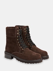 Whistles Suede Lace Up Boots - Imagem 3 de 4