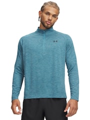 ブルー - Under Armour テック テクスチャード 1/2 ジップ スウェットトップス - 画像 1 / 3