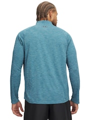 ブルー - Under Armour テック テクスチャード 1/2 ジップ スウェットトップス - 画像 2 / 3