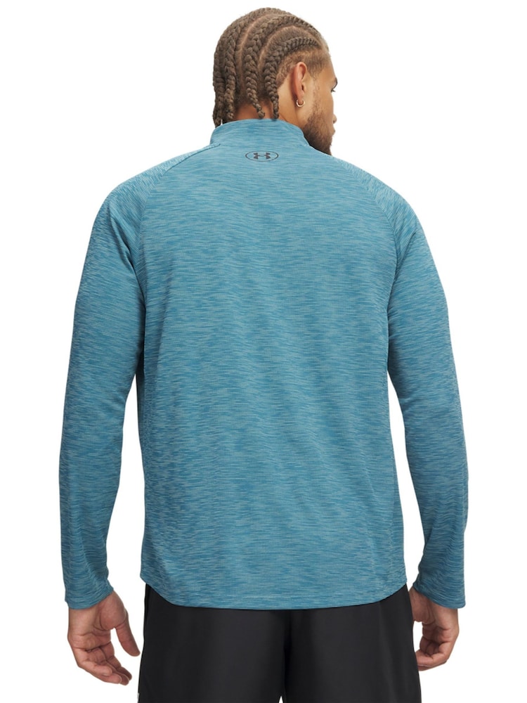 ブルー - Under Armour テック テクスチャード 1/2 ジップ スウェットトップス - 画像 2 / 3