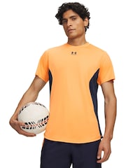 Under Armour Orange Challenger Pro Print Short Sleeve T-Shirt - Image 1 of 3