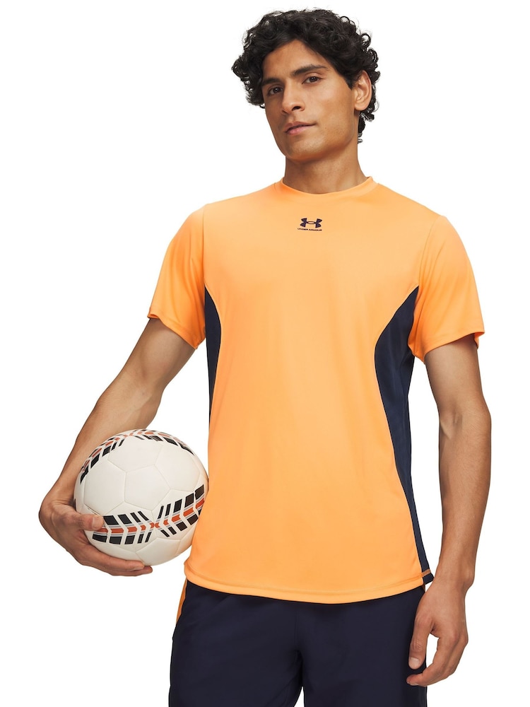 Under Armour Orange Challenger Pro Print Short Sleeve T-Shirt - Image 1 of 3