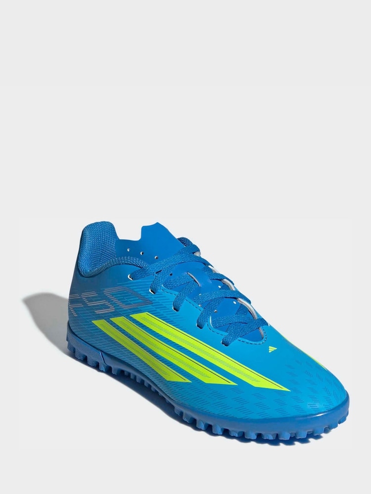 adidas Bright Blue Kids F50 Club Turf Football Trainers - Image 1 of 10