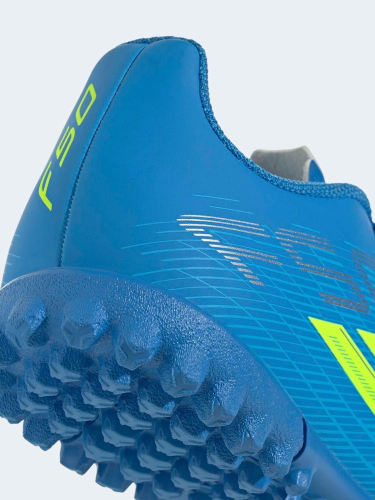 adidas Bright Blue Kids F50 Club Turf Football Trainers - Image 10 of 10