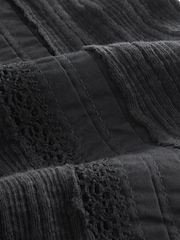 Black Pintuck Button Through Sleeveless Top - Image 6 of 7