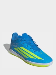 adidas Bright Blue F50 Club Indoor Kids Football Trainers - Image 1 of 9