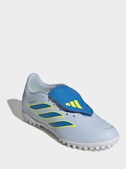 adidas Light Blue Predator Club Fold-Over Tongue Turf Football Kids Trainers - Image 1 of 10