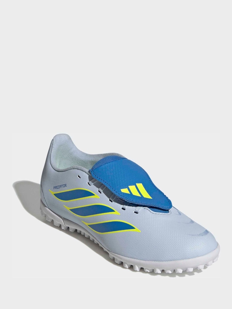 adidas Light Blue Predator Club Fold-Over Tongue Turf Football Kids Trainers - Image 1 of 10 adidas Light Blue Predator Club Fold-Over Tongue Turf Football Kids Trainers - Image 1 of 10