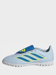 adidas Light Blue Predator Club Fold-Over Tongue Turf Football Kids Trainers - Image 4 of 10