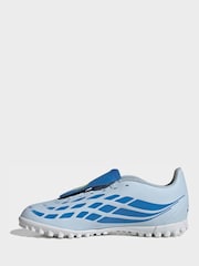 adidas Light Blue Predator Club Fold-Over Tongue Turf Football Kids Trainers - Image 5 of 10