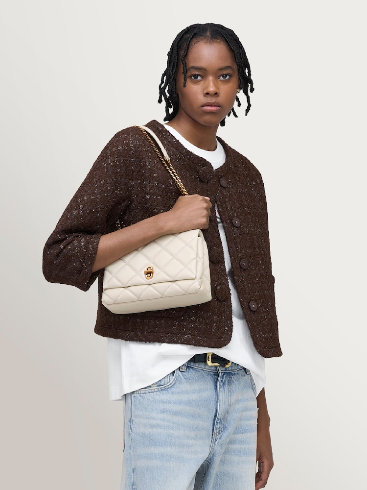 Marc Jacobs White The Slim Dual Chain Shoulder Bag - Image 2 of 6