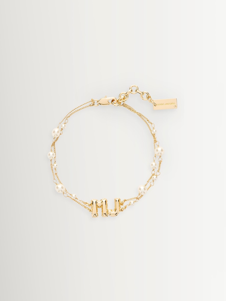 Marc Jacobs Gold Tone Balloon Pearl Bracelet - Image 1 of 3
