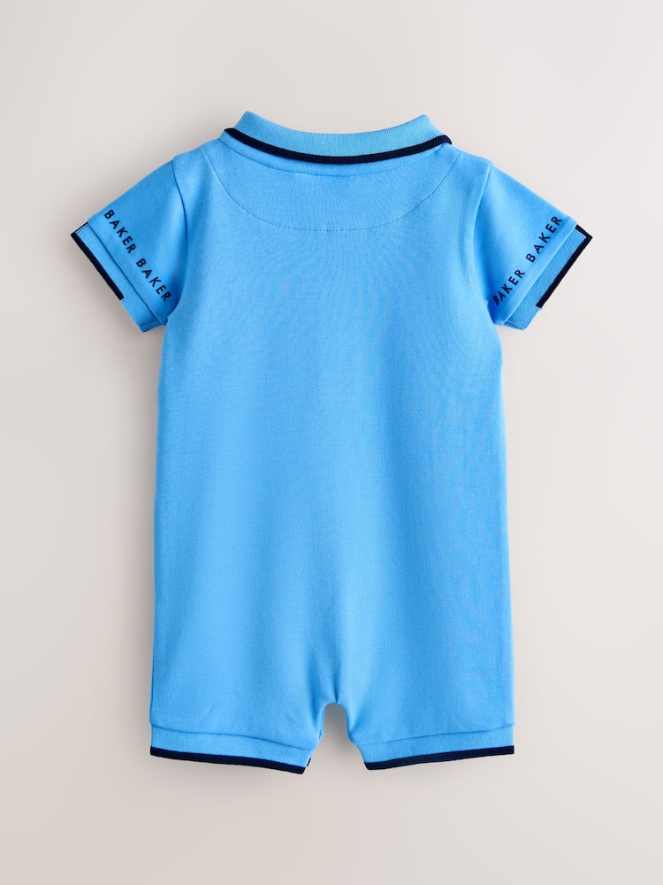 Baker by Ted Baker Blue Romper and Hat Set - Imaginea 2 din 7