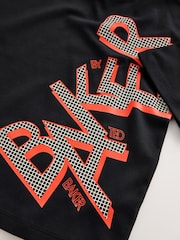 Baker by Ted Baker Oversized Graphic Black T-Shirt and Shorts Set - Image 13 of 13