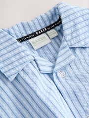 Baker by Ted Baker Textured Blue Stripe Shirt and Short Set - Image 11 of 15