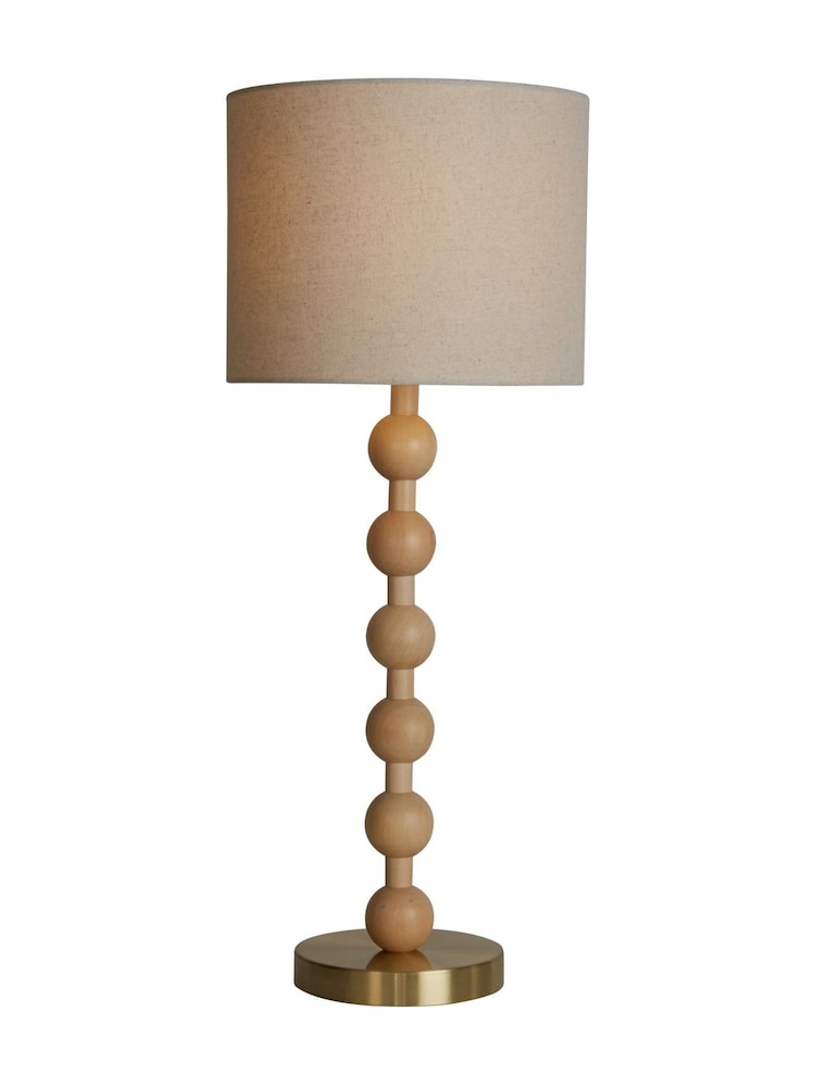 Searchlight Beige Orbie Table Lamp - Image 2 of 4 Searchlight Beige Orbie Table Lamp - Image 2 of 4