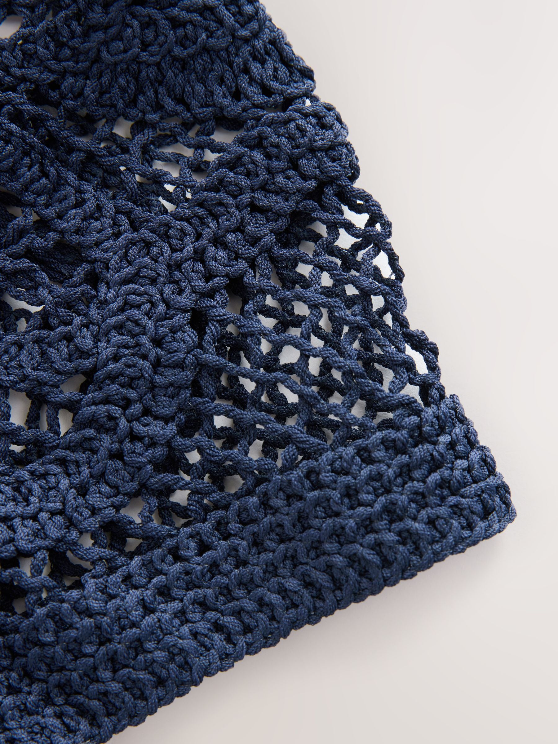 トップス THE SHISHIKUI Crochet / Navy Buy Navy Blue Crochet Knit Open Neck Polo Top from the Next UK
