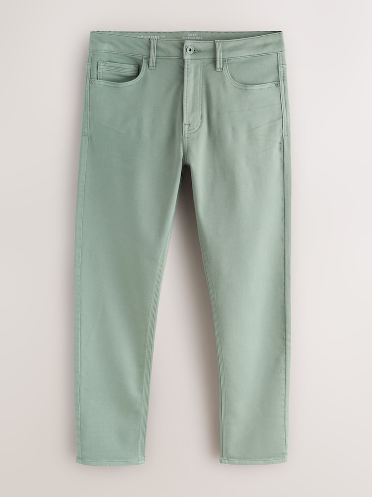Mint Green Slim Fit Comfort Stretch Jeans - Image 1 of 5