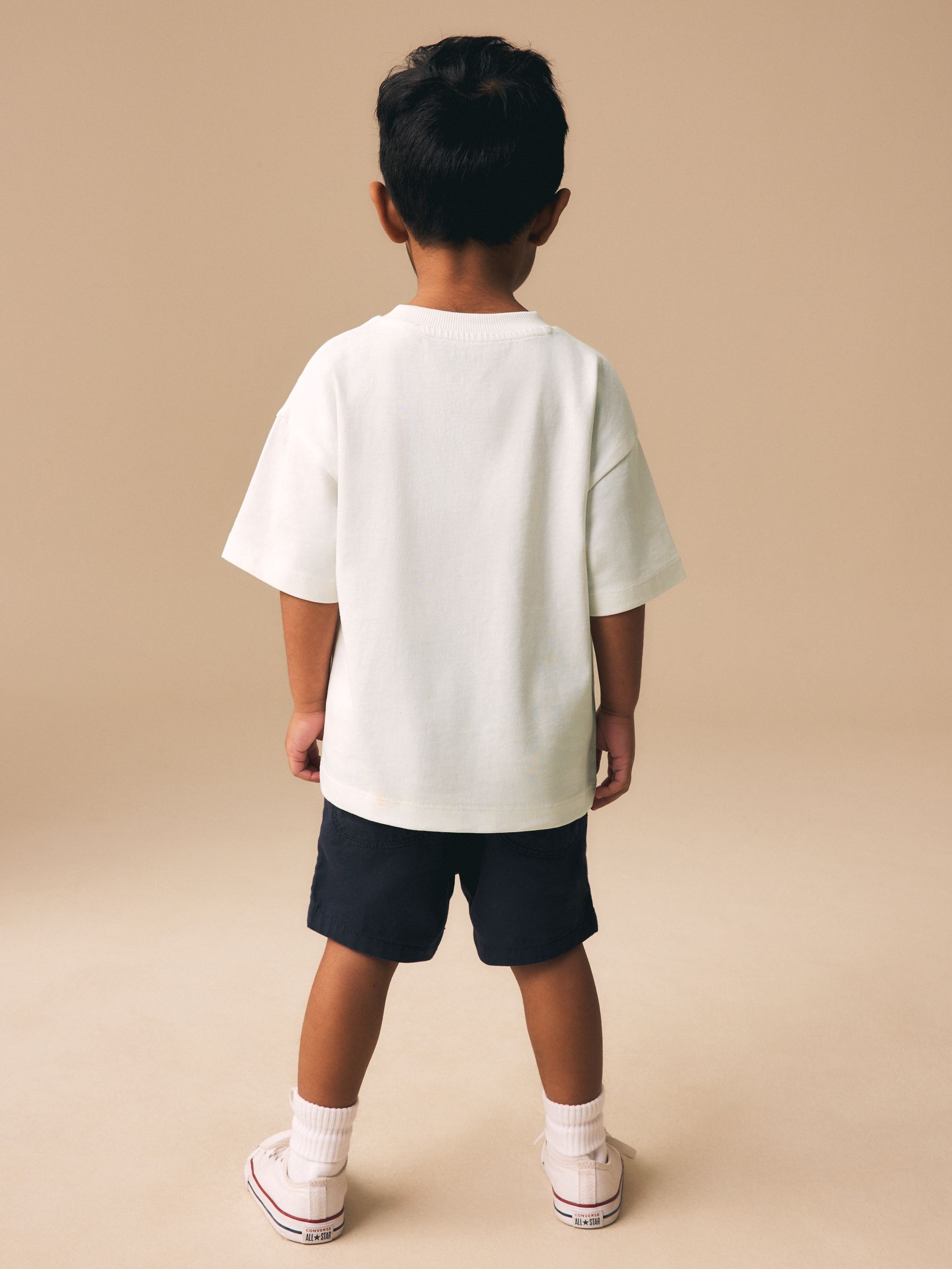 Buy White Watercolour Car Short Sleeve Graphic T-Shirt (3mths-7yrs