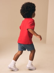 Red Football Slogan Short Sleeve Graphic T-Shirt (3mths-7yrs) - Image 3 of 8