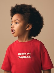 Red Football Slogan Short Sleeve Graphic T-Shirt (3mths-7yrs) - Image 4 of 8