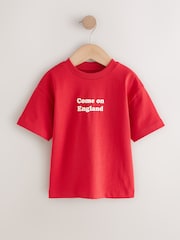 Red Football Slogan Short Sleeve Graphic T-Shirt (3mths-7yrs) - Image 5 of 8