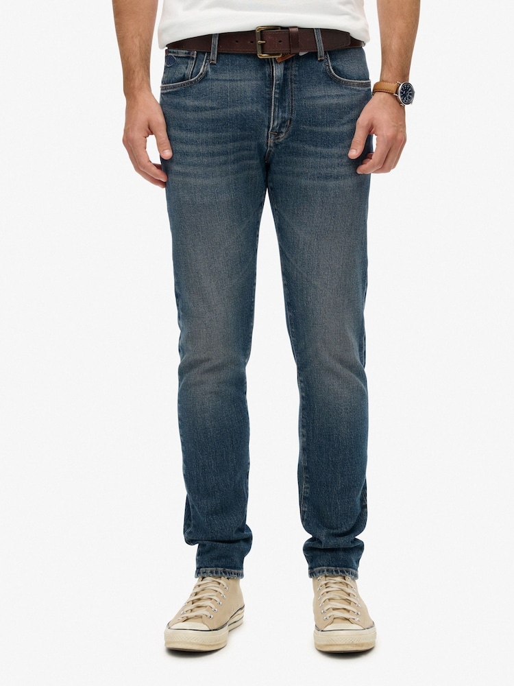 Superdry Blue Vintage Slim Jeans - Image 1 of 6 Superdry Blue Vintage Slim Jeans - Image 1 of 6
