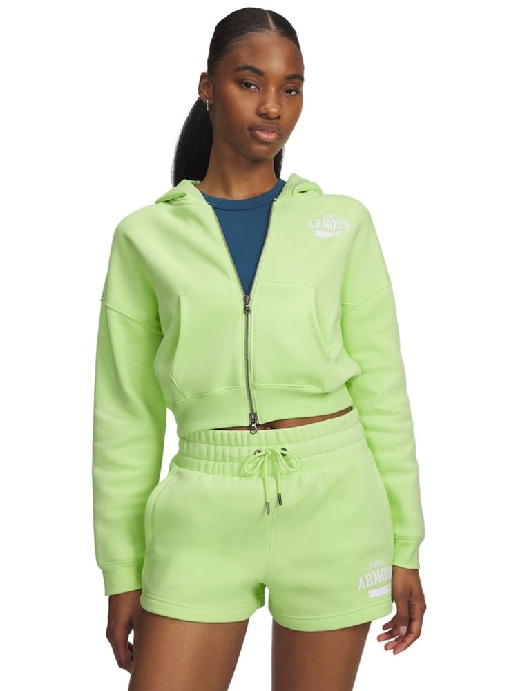 Under Armour Green Icon Fleece Novelty Full Zip Hoodie - Image 1 of 3