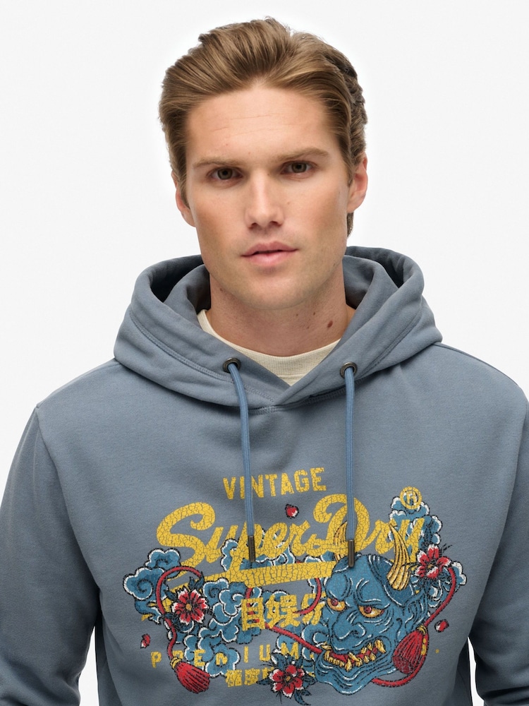 Superdry Vintage Logo Tokyo Relaxed Hoodie - Imagem 2 de 7
