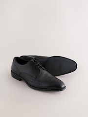 কালো - Leather Embossed Brogue Shoes - 7এর মধ্যে 7 ছবি