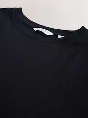 Black Lightweight Slub Modal T-Shirt - Image 6 of 7