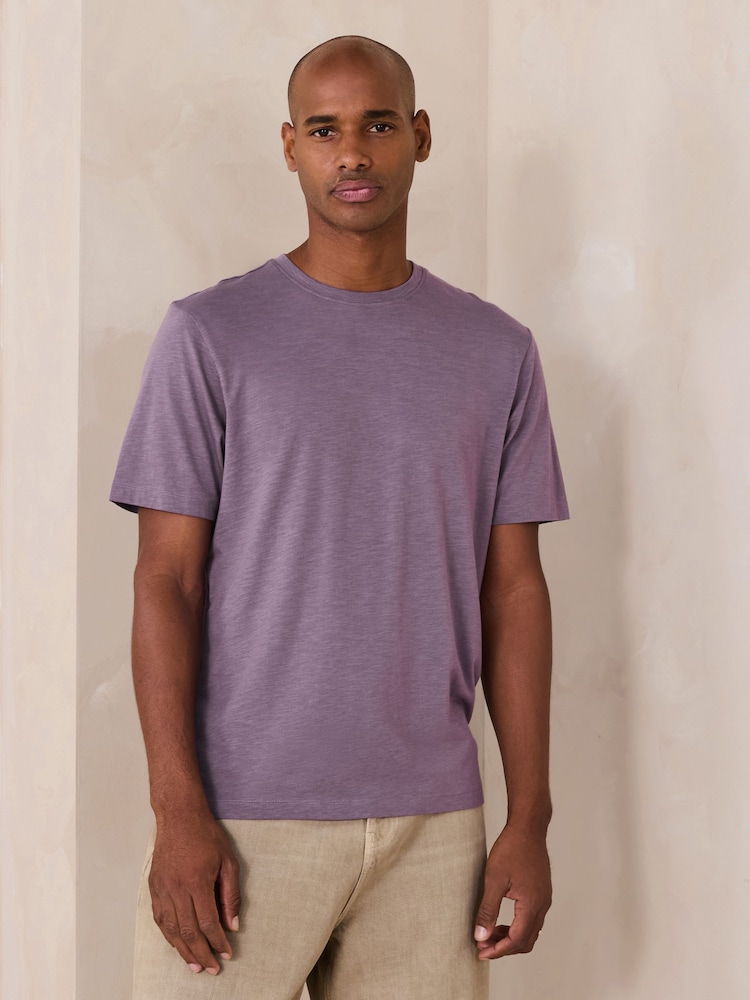 Purple Lightweight Slub Modal T-Shirt - Image 1 of 7