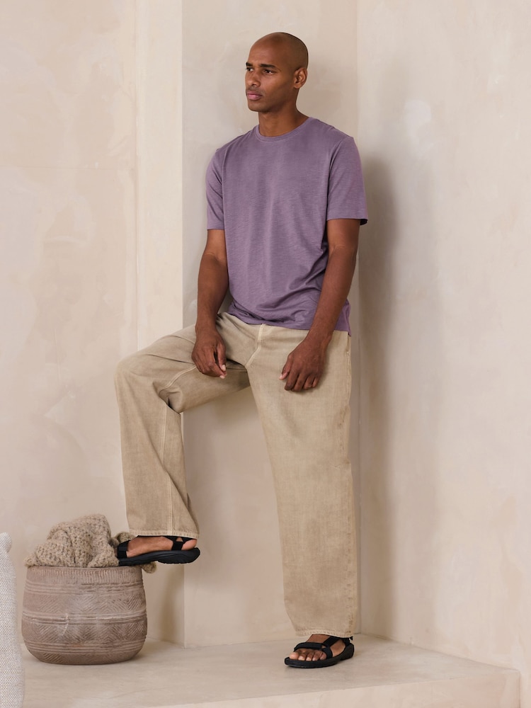 Purple Lightweight Slub Modal T-Shirt - Image 2 of 7