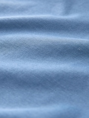 Blue Mid Slim Fit Essential Crew Neck Cotton T-Shirt - Image 8 of 8