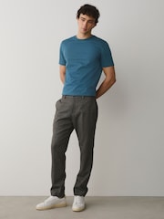 Blue Slim Fit Signature SUPIMA® Cotton Crew Neck T-Shirt - Image 2 of 4