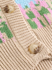 Green Sheep Scene Cardigan (3-16yrs) - Image 5 of 6