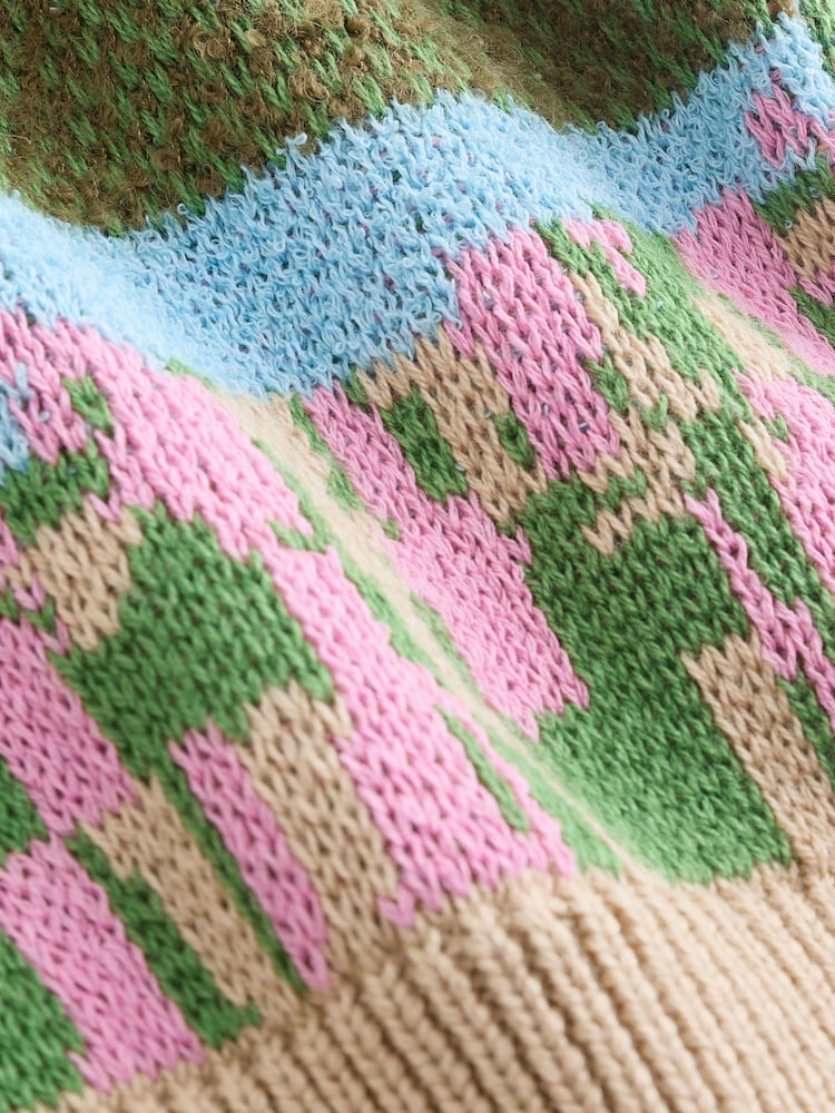 Green Sheep Scene Cardigan (3-16yrs) - Image 6 of 6