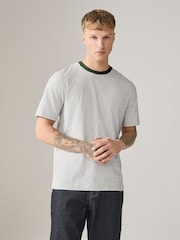 Contrast Neck Multi Navy / Blue / White Regular Fit Essential Cotton T-Shirts 6 Pack - Image 2 of 15